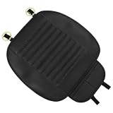 iplusmile Funda Asiento Automóvil Antideslizante con Soporte Ergonómico y Bolsillo Frontal para Protección Coche Negro