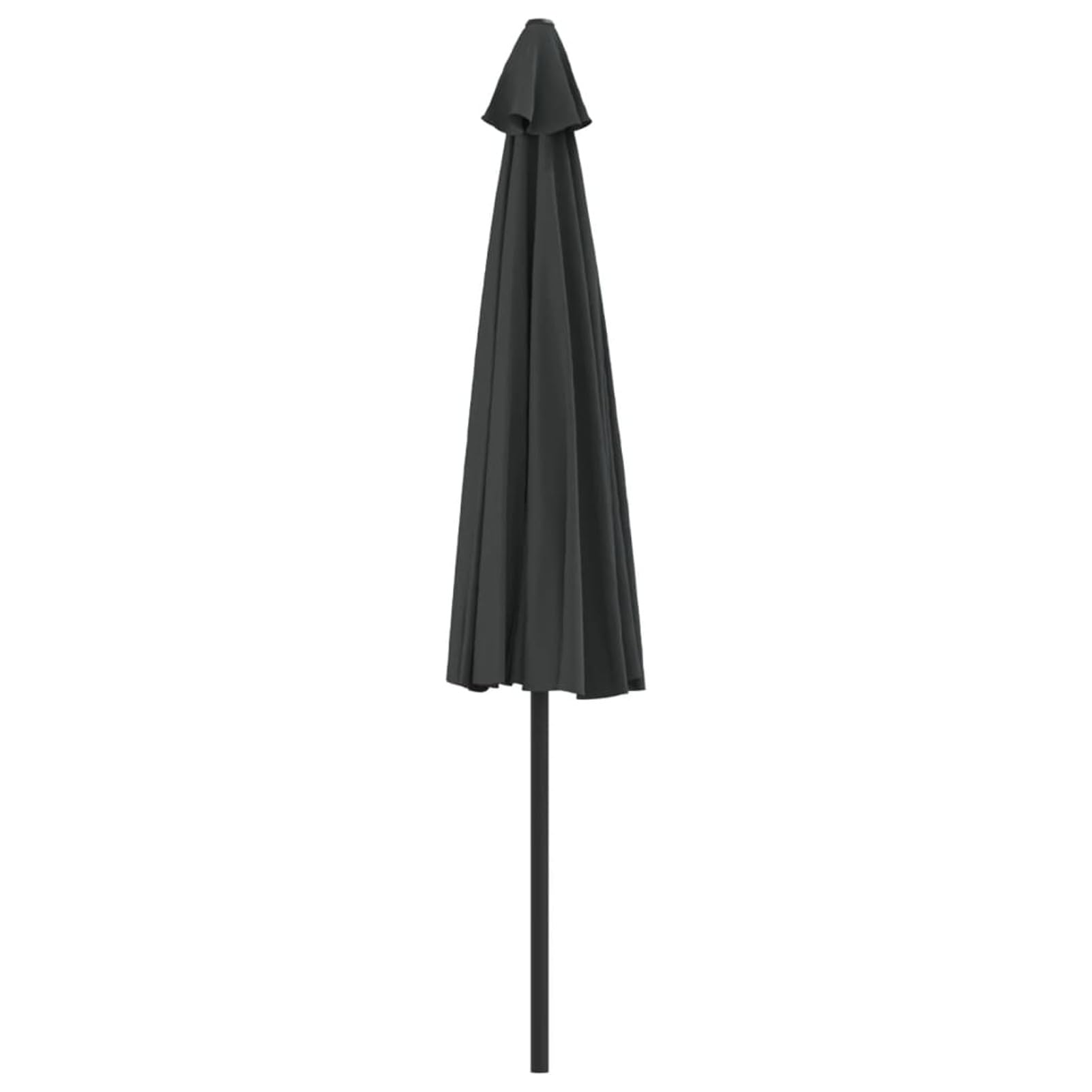 Homgoday Sombrilla de balcón semicircular Palo Aluminio Gris 300x155 cmSombrilla de Jardín, Protección UV Sombrilla Jardín Grande Orientable Jardín Parasol Balcón