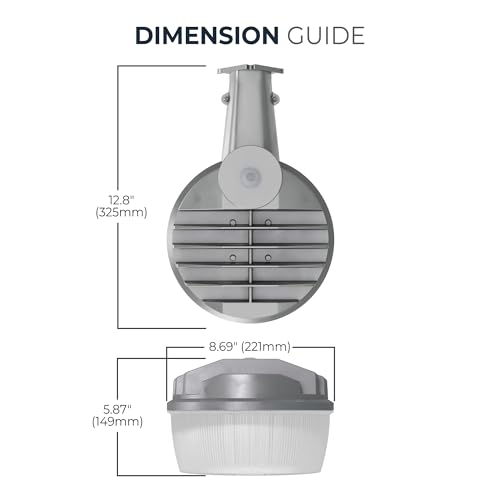 HALO ALB Outdoor Dusk-to-Dawn LED Security Area Light with 7000 Lumens, Wall or Pole Mount - Textured Gray by HALO - Image 8