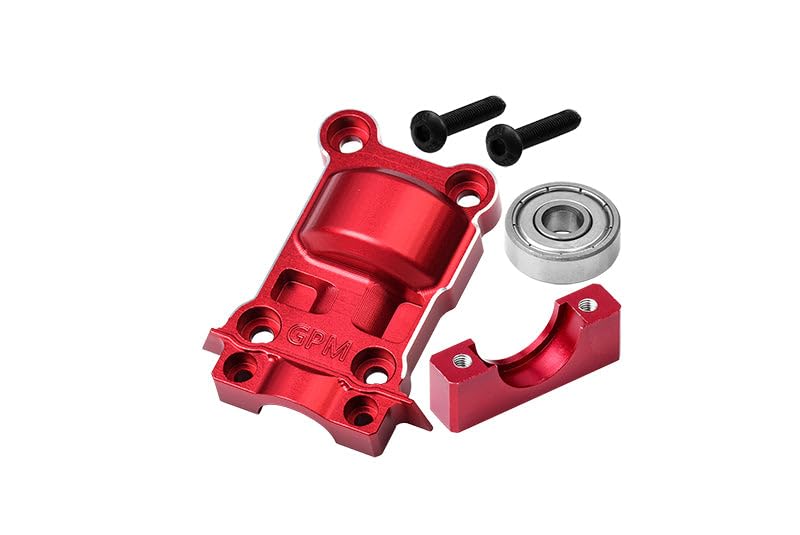 GPM RACING Aluminium 7075 Alloy Rear Lower Gear Cover For Traxxas 1:5 XRT 8S / X Maxx 6S / X Maxx 8S / X Maxx Ultimate 8S / XRT Ultimate 8S Monster Truck Upgrades - Red