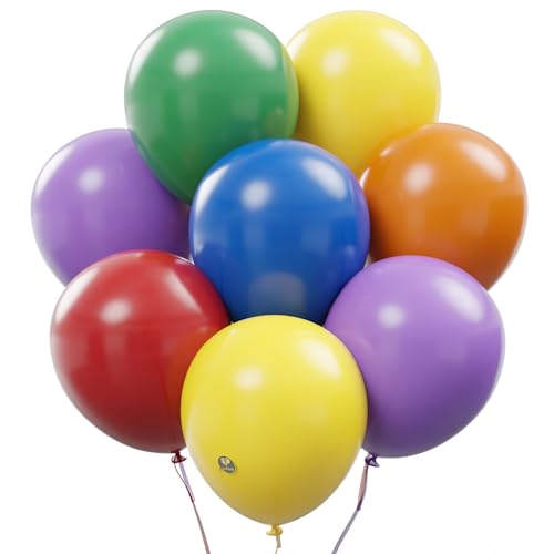 Image of AFTERLOON Natural Rubber Latex Mini Balloons 50 pcs Assorted 5 Inch, Plastic-Free Alternative Matte Color Durable Thickened Extra Strong Helium Float, for Baby Shower Garland Arch Wedding Decorations