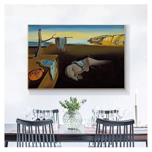 Toile Dali persistance de la mémoire pour sublimer votre décoration de salon moderne