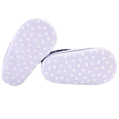 Waylongplus Infant Canvas Soft Sole Anti-Slip Prewalker Toddler Crib Shoes Love Print Sneaker (White Size 2) #TOP3