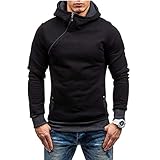 100% New and High Quality Men Hoodies Sweatshirt Spring Solid Color Fleece Tracksuit Hip Hop Zipper Pullover Male Hooded Sportswear EU Size Black Gray XL