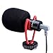 SAIREN VM-Q1 Shotgun Video Microphone, Compact On-Camera Recording Mic, with Shock Mount DeadCat Windscreen, Universal for iPhone Samsung Smartphone; Sony/Canon/Nikon Camera; DJI OSMO Mobile 3 Gimbal