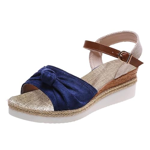Orthopedic Wedge Sandals for Women, Summer Dressy Open Toe Adjustable Buckle Platform Wedge Sandals, Casual Non-slip Breathable Beach Shoes, for Outdoor Walking, Entertainment, Leisure