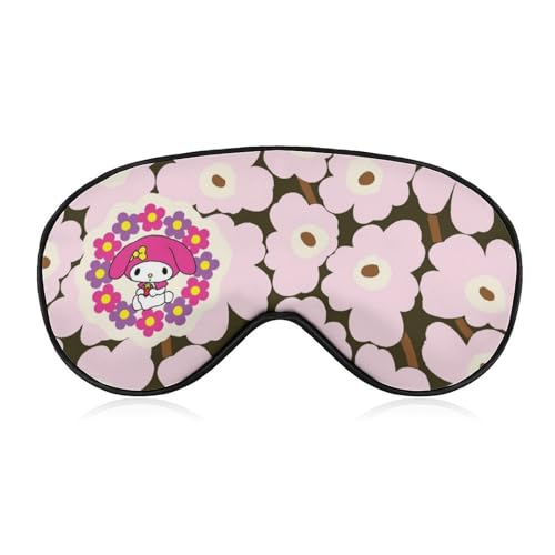 マイメロディ 花柄 ピンク アイマスク 睡眠アイマスク 目隠し 睡眠用 安眠グッズ 遮光 軽量 通気性 寝る時マス ク昼寝/仮眠/旅行に最適
