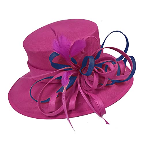 Chapeau mariage rose fuchsia pour accessoiriser une tenue d'invitée chic