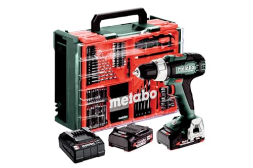 Metabo BS 614051710 Perceuse-visseuse sans fil 18 L avec batterie et coffret en plastique (2 batteries LiPOWER 18 V 2 Ah, diamètre de perçage 13 mm/36 mm, poids 1,6 kg)