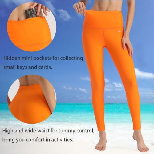 Image of Ubestyle UPF 50+ High Waist Women's Swim Pants Swim Leggings Swimming Tights Rash Guard Pants Sun Protective