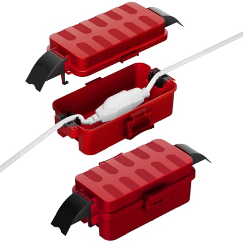 Flemoon Small Outdoor Electrical Box, IP55 Waterproof Extension Cord Cover