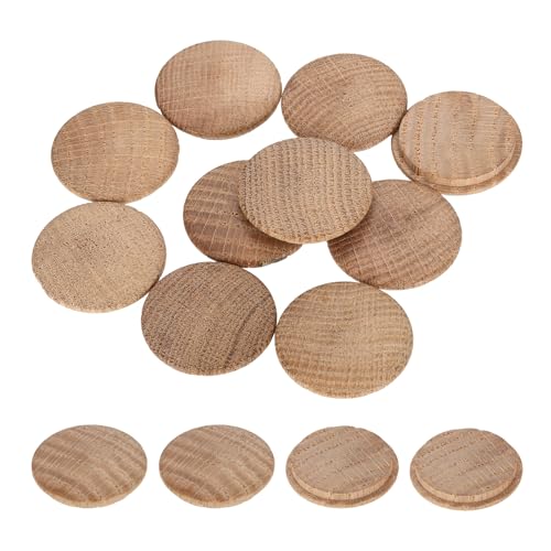 uxcell 20Pcs Wood Button Plugs, 35mm / 1.38