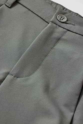 Image of SNITCH Men Casual Wear Chinos | Baggy Fit Wide-Leg Solid Trousers | Stretchable Cotton Blend Pants for Summer Outings