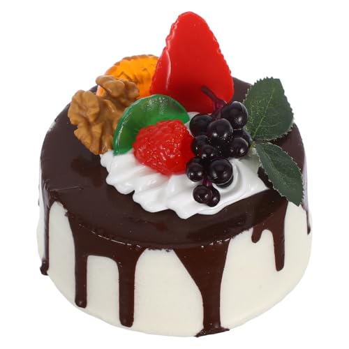 Modèle présentoir de gâteau Amosfun et faux gâteau d'anniversaire de vitrine