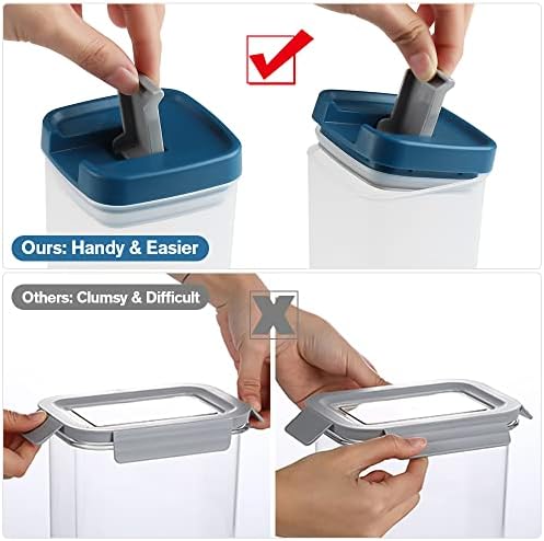 Arrinew Food Storage Containers Set with Lids for Kitchen Organization 12 Packs - BPA Free Food Canisters for Pantry Organization and Storage - Cereal, Flour, Pasta, Spaghetti Containers