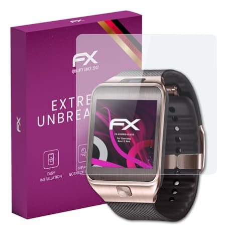 atFoliX Plastic Glass Protective Film compatible with Samsung Gear 2 Neo, 9H Hybrid-Glass FX Screen Protector