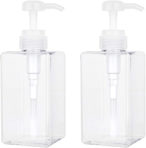 Miniatura 12 de Botella con Bomba, Dispensador de Jabón de Loción Vacío de Plástico Recargable, Contenedor Líquido para Champú de Baño y Gel Corporal, 8.5oz/250ml