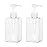 Pump Bottle, Refillable Plastic Empty Lotion Soap Dispenser Liquid Container for Bathroom Shampoo and Body Wash, 15oz/450ml Clear 2 Pack