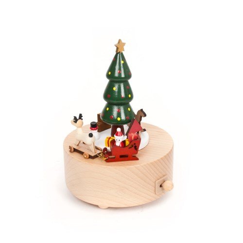 Christmas Tree Hardwood Music box