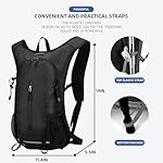 25L Ultralight Lightweight Waterproof HikingBackpack Foldable Travel Camping Hiking Outdoor Sports Backpack Daypack with reflective strips(black) - Image 4