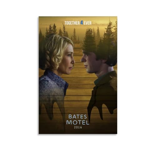 RWTWQGEQWGR Poster artistico da parete con motivo Bates Motel, decorazione artistica da parete, 20 x 30 cm, senza cornice
