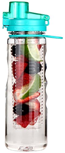Great Gear Fruit Infuser Water Bottle 25 oz Leak Proof Flip-top Sport Water