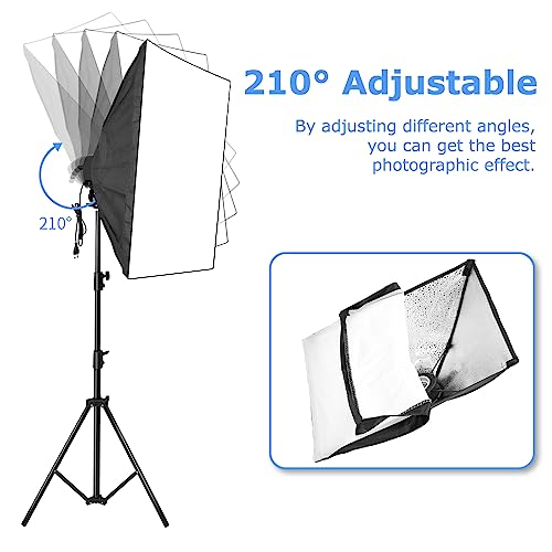 Fotostudio Set mit 50x70cm Softbox und 2x3m Hintergrund