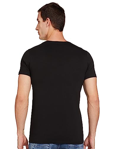 Image of Spykar Men's Slim Fit Round Neck Half Sleeve Printed Casual T-Shirt