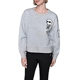KARL LAGERFELD Paris Women's Sweatshirt, Light Grey Heather, Medium