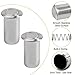 UFURMATE Door Latch Dust Protector, 6PCS Stainless Steel Silver Barrel Bolt Lock Hardware Dust-Proof Security Sliding Lock Inserts Replacement for Interior and Outdoor Latch (15mm/0.59in)