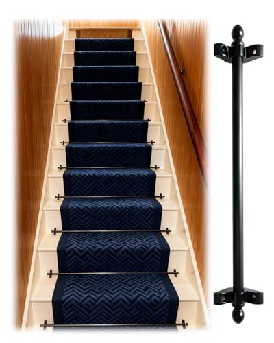 Soportes ajustables para alfombras con barras pulidas de fijación para suelo