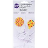 Wilton Drawstring Lollipop Bags, 4.5'x5.5' Clear, 15/Pack