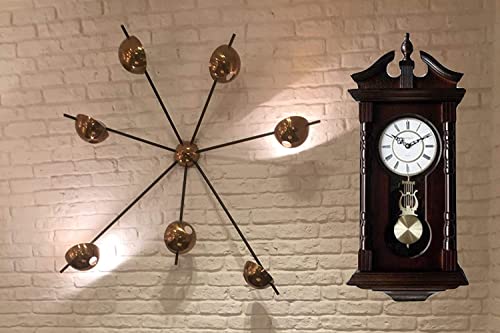 Vmarketingsite Wall Clocks: Grandfather Wood Wall Clock With Chime. Pendulum Wood Traditional Clock. Makes A Great Housewarming Or Birthday Gift Wall Clock Chimes Every Hour With Westminster Melody #TOP4
