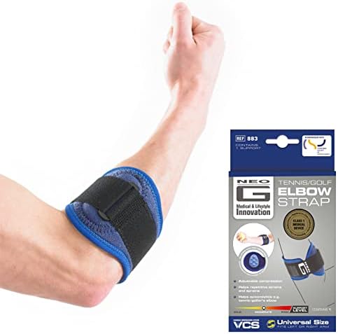 Neo-G Tennis/Golf Elbow Strap - Support For Epicondylitis, Tennis/Golfers Elbow, Sprains & Repetitive Strain, Forearm Pain – Class 1 Medical Device - One Size - Blue