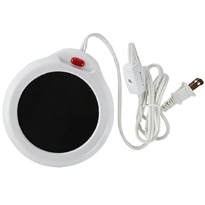 Home-X Mug Warmer, Desktop Heated Coffee & Tea – Candle & Wax Warmer (White)