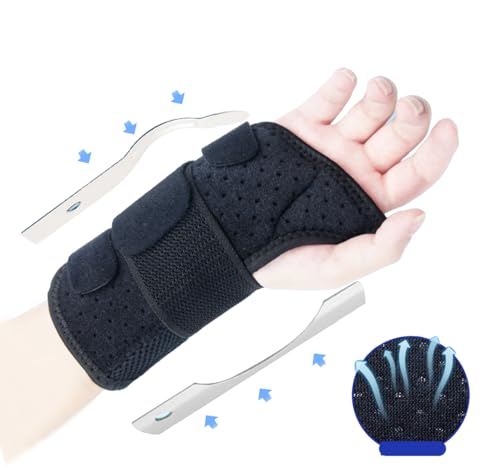 Accesorios De Futbol, Sports Muñequera para alivio del túnel carpiano, soporte nocturno, muñequera para aliviar el dolor de muñeca, férula de soporte de muñeca más fuerte, férula...