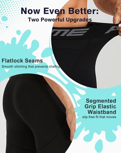 Image of Compression Shorts Men Spandex Sport Gym Shorts Athletic Workout Running Tights Training Underwear