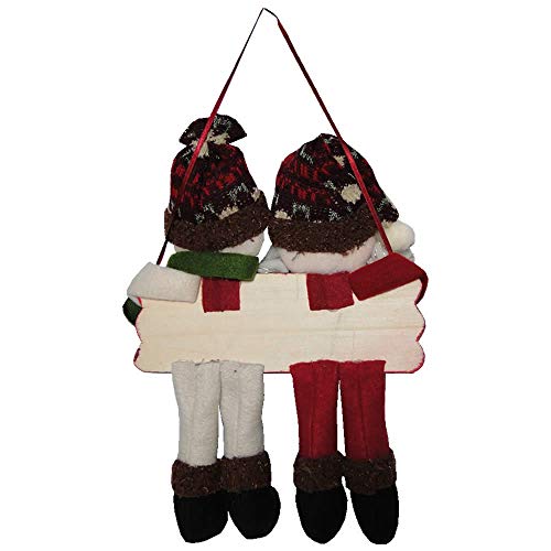 Papai Noel Boneco de Neve Pelúcia Luxo Placa Feliz Natal 25cm de Altura CBRN0463 cod 0084