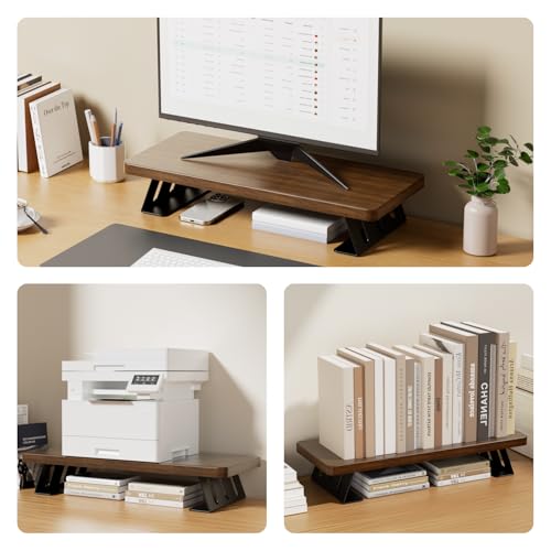NestNeat Monitor Stand - 24 Inch Wood Monitor Stand Riser, 220 Pounds Load Capacity Desk Monitor Riser for Laptop/PC/Printer, Desktop Stands Organizer for Home Office by NestNeat - Used condition - Image 5
