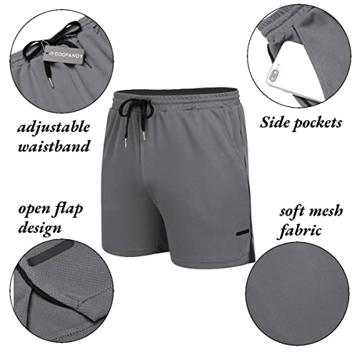 Image of COOFANDY Men's 2 Pack Gym Workout Shorts Quick Dry Athletic Shorts 5 Inch Lightweight Sports Running Shorts with Pockets
