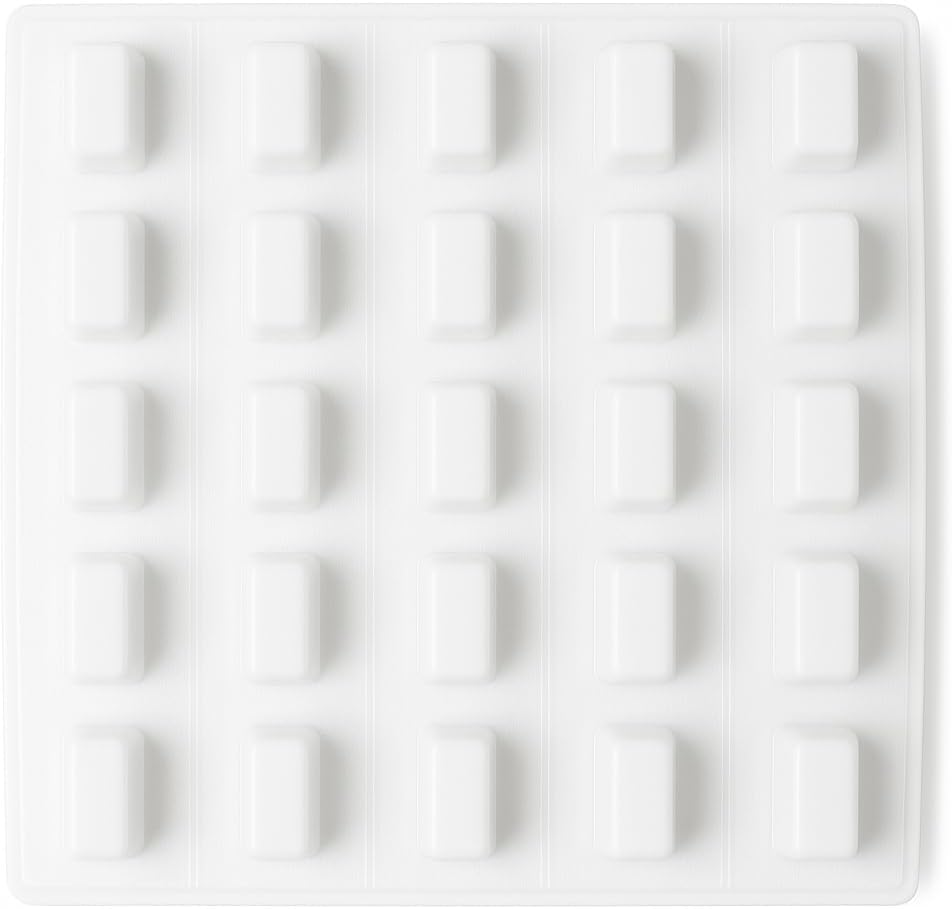 25-Cavity Rectangular Ice Pop Gelatin Mold – Molde para Gelapaletas – 50 mL Popsicle Mold Tray – Plastic Frozen Gelatin Mold – Made in Mexico