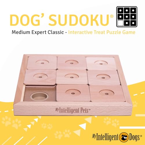 My Intelligent Dogs Interaktives Hundespielzeug Intelligenz, Hundepuzzle - Intelligenzspielzeug für Hunde Mentalen Auslastung - Interaktives Spielzeug Hund, Denkspiele für Hunde Sudoku M Expert