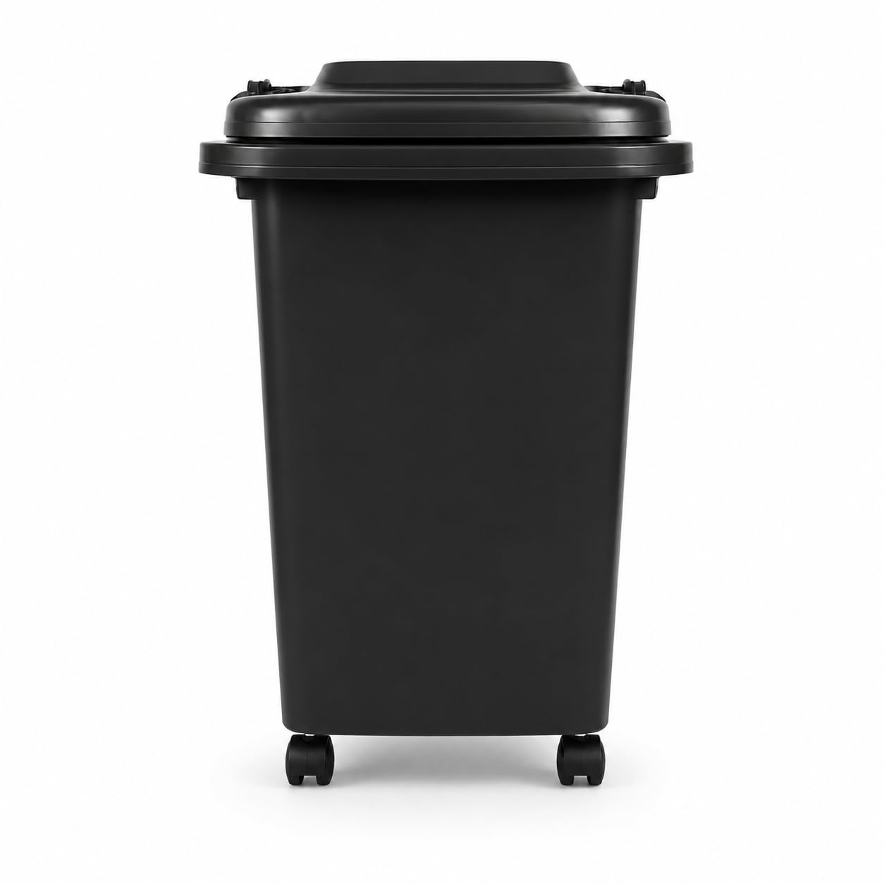 BURAKH Recycling Wheelie Bin Dustbin Rubbish Waste Trash Kitchen Home Office 30L 50L | Indoor Outdoor Rubbish Waste with Wheels | Recycling Food Dustbin Outdoor Wheelie Bin Green/Red (Black, 30L)