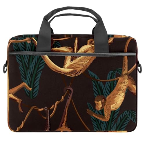 Sac à bandoulière pour ordinateur 13-14.5" motif singe jungle multicolore