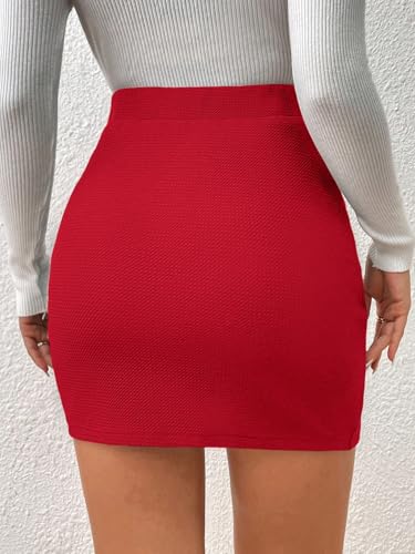 High Waist Hem Cross Short Skirt Basic Women's Summer Casual Vinage Skirt2