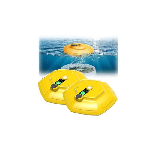 Floating Live Bait Aerator for Bait Bucket,IPX7 Waterproof Ultra-Quiet Floating Bubbler,3000MAH Rechargeable Charging Portable Oxygen Pump,for Kayak,Shore and Boat Fishing,Fish Tank,Pond and Aquarium