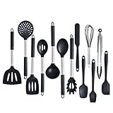 wrtgerht 14-teiliges hitzebeständiges NyloCookware-Set Antihaft-Kochutensilien Kitche & Baking Tool Kit Utensilien SpooTurner Zubehör Küchengeräte