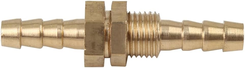 X AUTOHAUX 6mm Brass Hose Barb Fitting Connector Coupler for Joiner Air Water Fuel Pipe