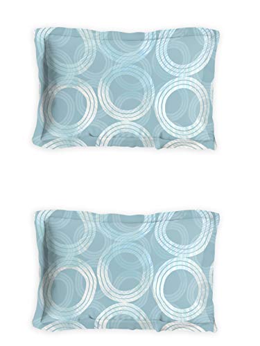 Image of DDECOR - Spectra 100% Cotton Double Bedsheet with 2 Pillow Covers, Blue