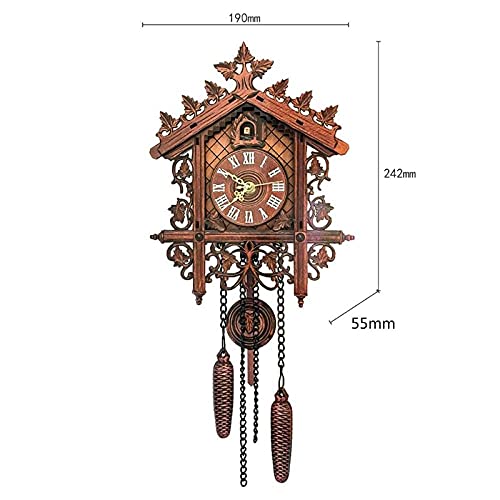 Reloj de pared de cuco para paredes vacias decoracion vintage madera 5
